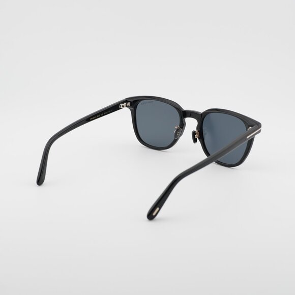 Tom Ford FT1051-K 01A Sunglasses Shiny Black Square Frame, Smoke Lenses